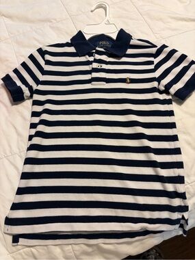 Polo by Ralph Lauren Navy & White Striped Polo Shirt